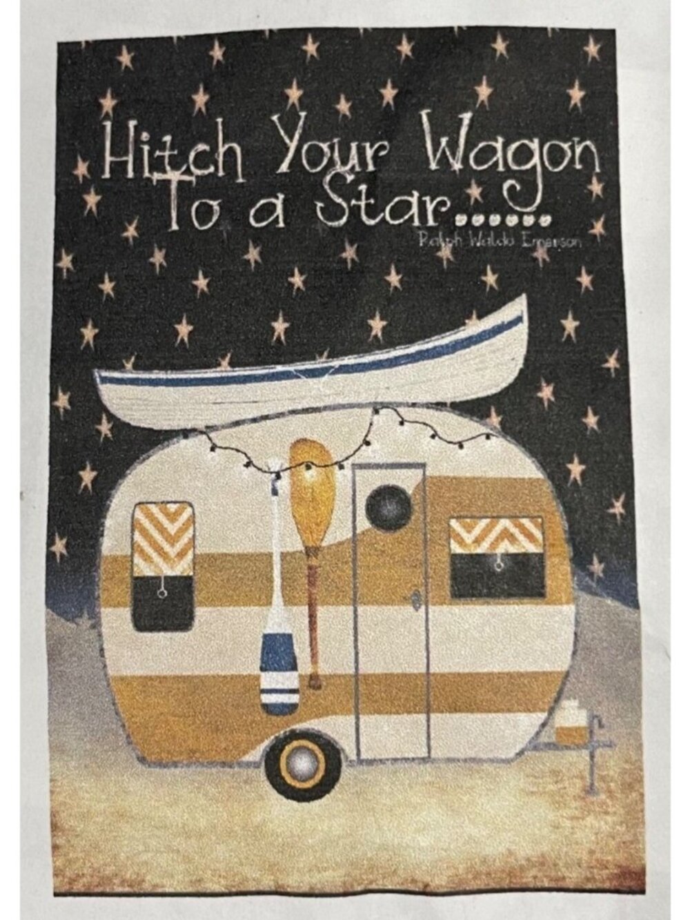Flags Galore 28x40 Camper House Flag Hitch Your Wagon Camping RV Canoe Nature